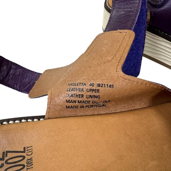 Miz Mooz “Violetta” Purple Leather Platform Sandals | Size 40 (US 9) - Picture 8 of 11